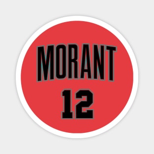 Ja Morant #12 Grizzlies black Magnet